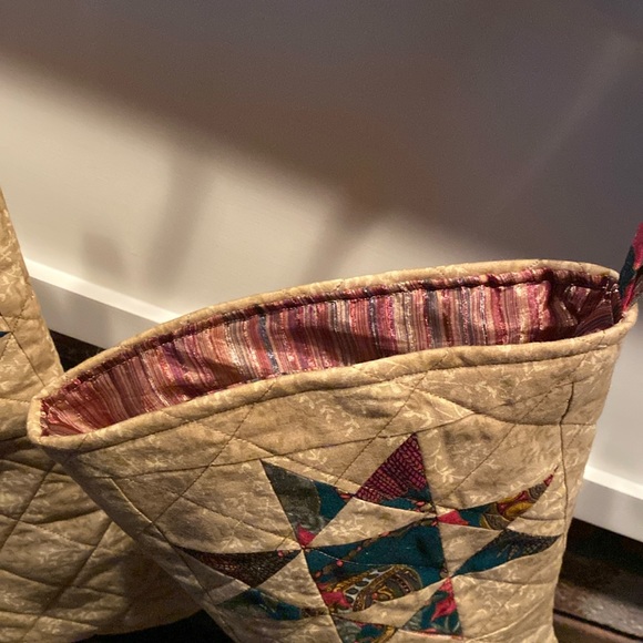 Pair of quilted Christmas stockings - Picture 5 of 9